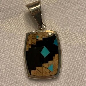 Necklace charm turquoise